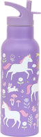 A Little Lovely Company Back to school set - Drinkfles XL RVS/Bentobox - Unicorn Dreams
