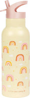 A Little Lovely Company Back to school set - Drinkfles XL RVS/Bentobox - Regenbogen