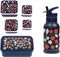 A Little Lovely Company Back to school set - Dubbelwandige Drinkfles / 4 Snackdozen / Lunchbox - Aardbeien
