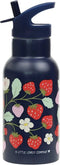 A Little Lovely Company Back to school set - Dubbelwandige Drinkfles / 4 Snackdozen / Lunchbox - Aardbeien