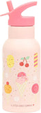 A Little Lovely Company Back to school set - Dubbelwandige Drinkfles / 4 Snackdozen / Lunchbox - Ijsjes