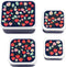 A Little Lovely Company Back to school set - Dubbelwandige Drinkfles / 4 Snackdozen / Lunchbox - Aardbeien
