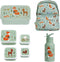 A Little Lovely Company Back to school set - Rugzak/Drinkfles RVS/4 Snackdozen/Bentobox - Bosvriendjes
