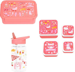 A Little Lovely Company Back to school set - Drinkfles/Snackdozen/Bentobox - Fun