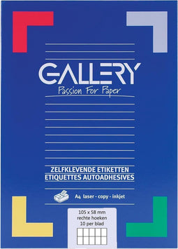 A zelfklevende etiketten 105x57mm wit, 1000 etiketten