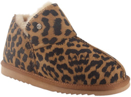 Warmbat Willow Print Panther Dames Sloffen - Suède - Wol - Chestnut