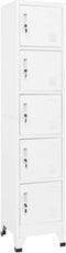 vidaXL - Lockerkast - 38x40x180 - cm - staal - wit