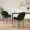 vidaXL - Eetkamerstoelen - 2 - st - fluweel - donkergroen