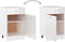vidaXL - Onderkast - met - lade - Lyon - 50x46x81,5cm - bewerkt - hout - hoogglans - wit