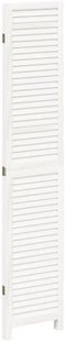 vidaXL - Kamerscherm - met - 3 - panelen - massief - paulowniahout - wit