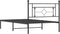 vidaXL - Bedframe - met - hoofdbord - metaal - zwart - 107x203 - cm