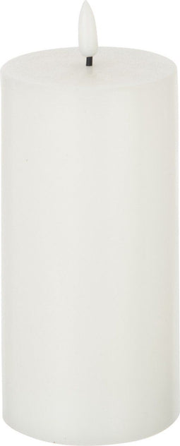 J-Line kaars - wit - medium - LED lichtjes