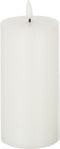 J-Line kaars - wit - medium - LED lichtjes