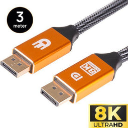 Drivv. Displayport Kabel - 8K 60Hz - 4K 144Hz - 32.4GBps - Displayport 1.4 - 3 meter