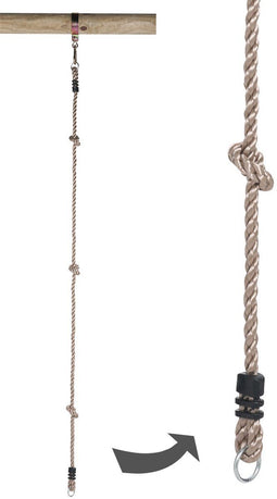 Swingking Klimtouw met 2 Ringen, 190cm