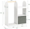 SoBuy KMB40-W - Kinderkledingkast - Multifunctioneel met Planken & Mand - Wit