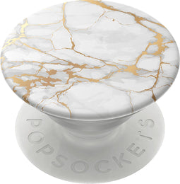 PopSockets - PopGrip - Verwisselbare Telefoonbutton en Standaard - Gold Lutz Marble