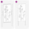 Tuin Privacy Screen Bloemen Zilver 50 x 140 cm Roestvrij staal