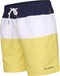 Pierre Cardin Blocked Swim Short - Heren Zwembroek - Polyester - Navy/Wit/Geel