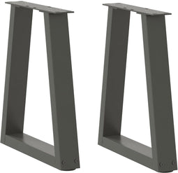vidaXL - Eettafelpoten - 2 - st - V-vormig - 28x(42-43,3) - cm - staal - antraciet