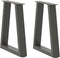 vidaXL - Eettafelpoten - 2 - st - V-vormig - 28x(42-43,3) - cm - staal - antraciet