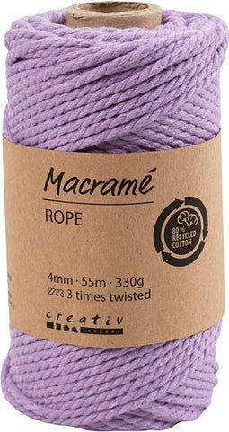 Creativ Company Macramé Koord 4 mm 55 m Paars