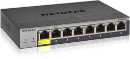 Netgear GS108Tv3 - 8-poorts Gigabit Smart Managed Pro-switch - Cloudbeheer en stil (zonder ventilator)