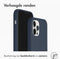 Accezz Liquid Silicone Backcover - iPhone 12 (Pro) - Schokabsorberend - Donkerblauw