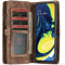 Caseme - vintage 2 in 1 portemonnee hoes - Geschikt voor Samsung Galaxy A80 - Bruin