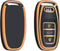 Autosleutel hoesje - TPU Sleutelhoesje - Sleutelcover - Autosleutelhoes - Geschikt voor Audi - zwart-goud - A3 - Audi A1, Audi A2, Audi A3, Audi A4, Audi A5, Audi A6, Audi A7, Audi A8, Audi S1, Audi S3, Audi S4, Audi S5, Audi S6, Audi S7, Audi S8, Au