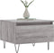 vidaXL - Salontafel - 50x46x35 - cm - bewerkt - hout - grijs - sonoma - eikenkleurig