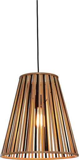 GOOD&MOJO Hanglamp Merapi - Bamboe/Zwart - 40x40x42cm - Modern - Hanglampen Eetkamer, Slaapkamer, Woonkamer