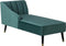 ALSVAG - Chaise longue - Blauw/Groen - Fluweel