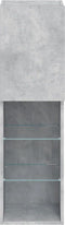 vidaXL - Tv-meubel - met - LED-verlichting - 30,5x30x102 - cm - betongrijs