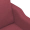 vidaXL - Tweezitsbank - 120 - cm - stof - wijnrood