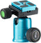 Mantona 21184 - Mini-tripod - Balhoofd - Aluminium - Blauw