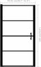 vidaXL - Douchedeur - 81x195 - cm - gehard - glas - zwart