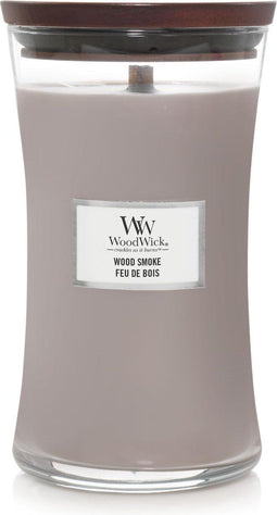 WoodWick Hourglass Large Geurkaars - Wood Smoke - 130 branduren