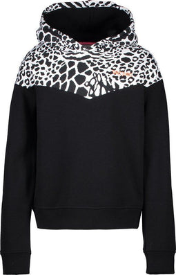 Cars Jeans Lisha - Sweater met capuchon - All over print - Zwart (maat 128)