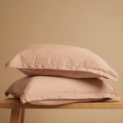 Coco & Cici - Tencel Twill Kussensloop 70 x 60 cm - Kussenhoes - Peach - Lyocell - Extra Zacht - 3 cm Volant