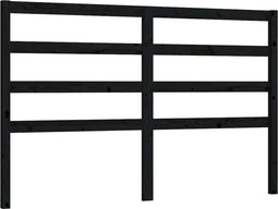 vidaXL - Hoofdbord - 156x4x100 - cm - massief - grenenhout - zwart