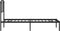 vidaXL - Bedframe - met - hoofdbord - metaal - zwart - 75x190 - cm