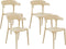 Beliani GUBBIO - Eetkamerstoel set - Beige - Kunststof