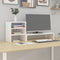 vidaXL - Monitorstandaard - 81x20x30 - cm - massief - grenenhout - grijs