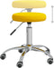 vidaXL - Massagekruk - fluweel - mosterdgeel