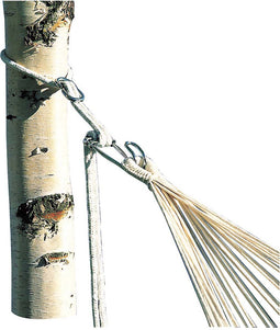 Bo-Camp Bevestigingsset hangmat - 2 stalen haken met 2 touwen van 3,8 m - Zilver (1 set)