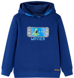 vidaXL - Kindertrui - met - capuchon - 140 - donkerblauw
