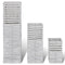vidaXL - Kaarsenhouder - gewoven - handgemaakt - 3 - stuks - wit