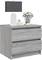 vidaXL - Nachtkastjes - 2 - st - 50x39x43,5 - cm - bewerkt - hout - grijs - sonoma - eiken