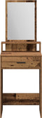 vidaXL - Kaptafel - met - Lades - - - Oud - Hout - 50x41x140 - cm